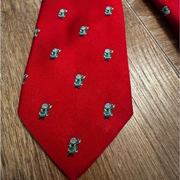 Vintage Robert Talbott For Cravate Red Santa Silk Tie - Picture 1 of 9